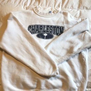 white Charleston sweatshirt